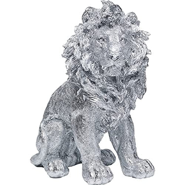 Kare Design Deko Figur Sitting Lion, Silber, Accessoire, Tierfigur, Artikelhöhe 42cm im Sale